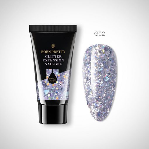 Extension Glitter Nail Gel G02