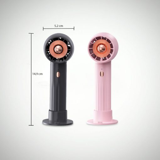 3-speed minifan with stand. Rechargeable.